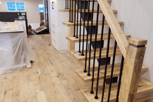 Escalier avec limon en métal 4