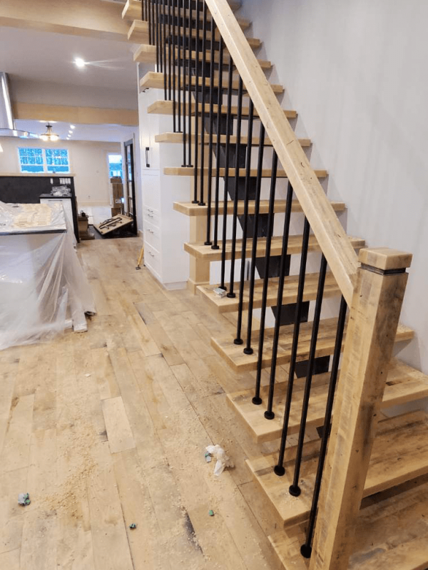 Escalier avec limon en métal 4