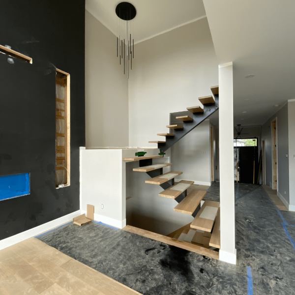 Escalier avec limon en métal 6